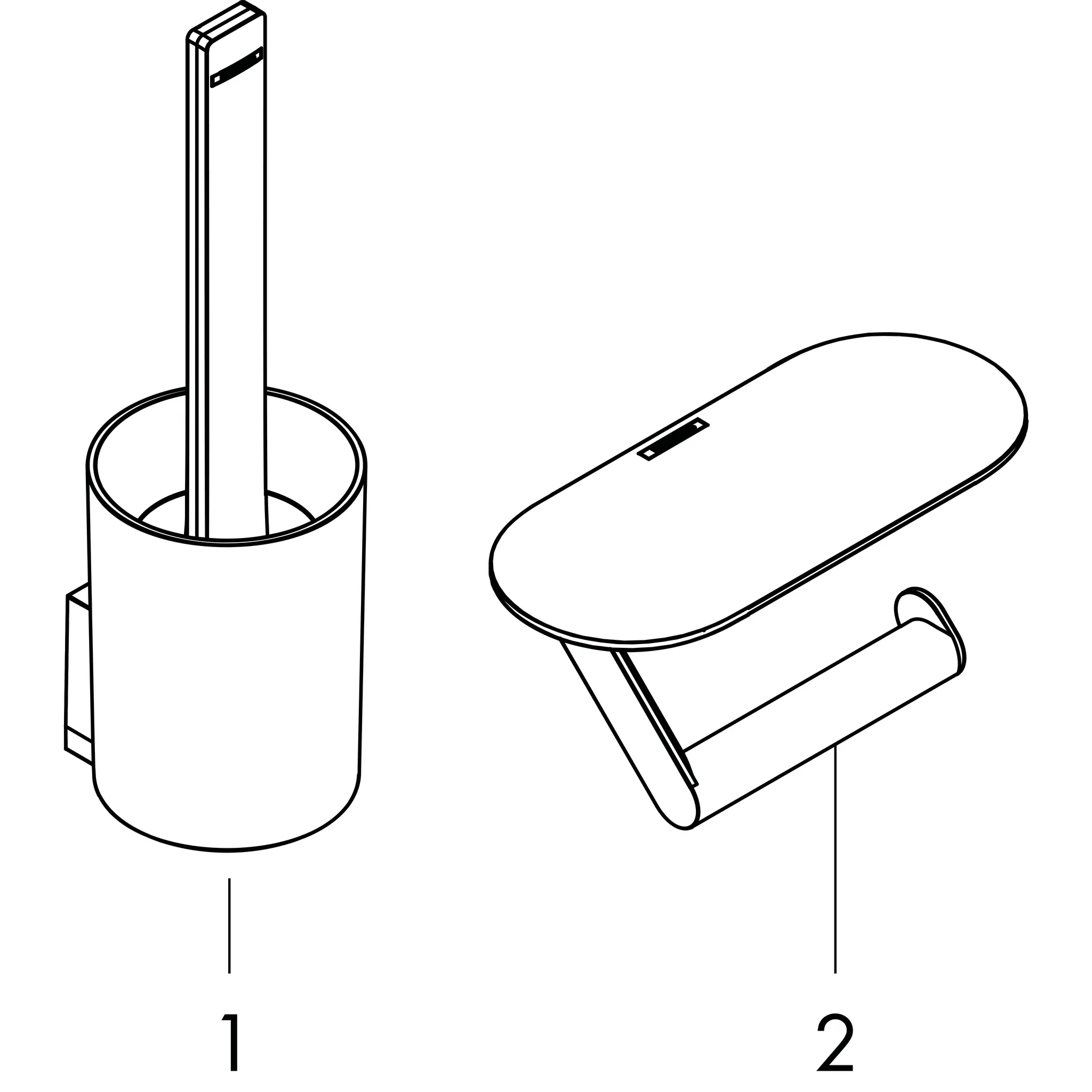 Hansgrohe WallStoris Toilettenset, Mattschwarz Hansgrohe WallStoris Toilettenset, Mattschwarz