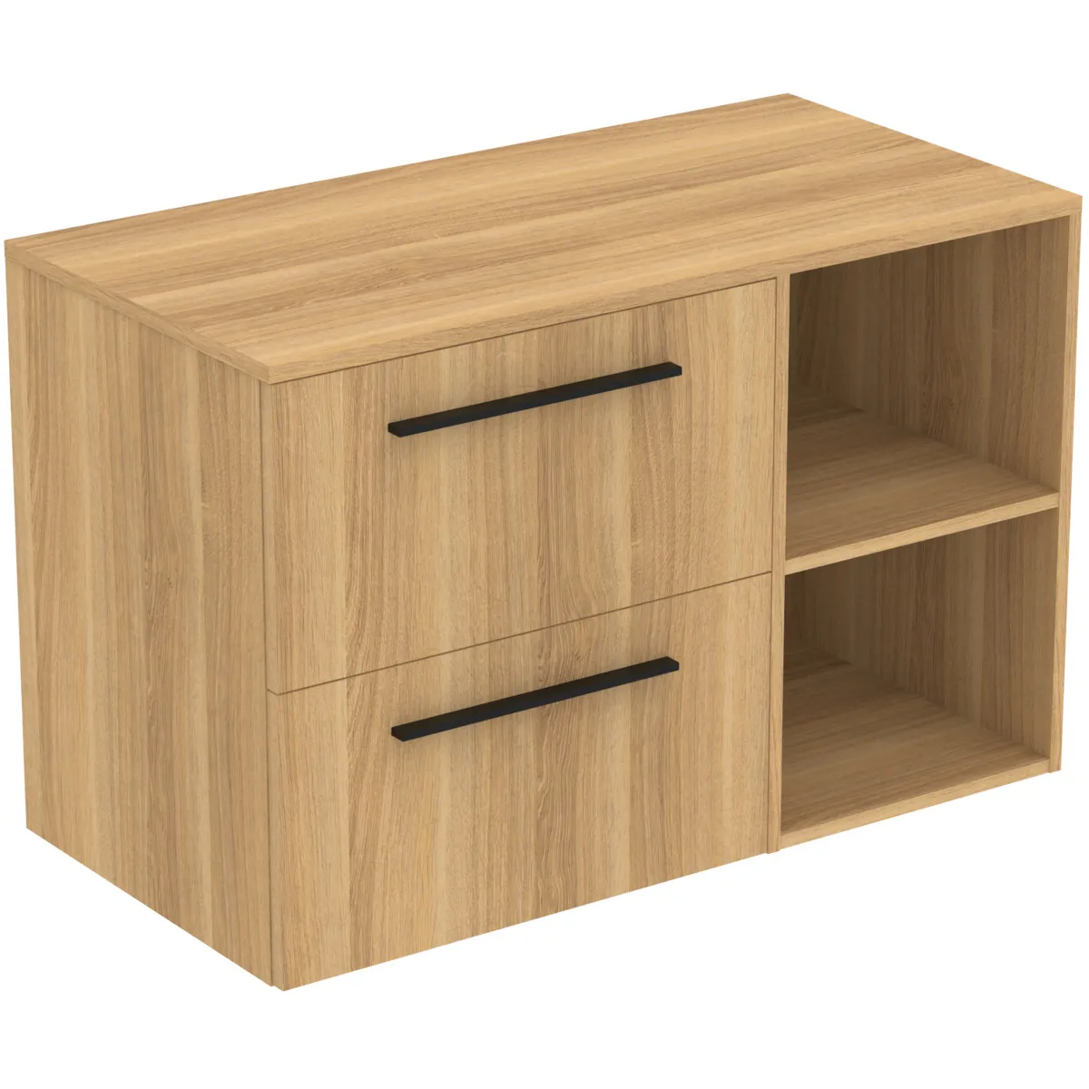 Ideal Standard i.life B 100cm Möbel-Set 2 Auszüge Schwarz Coffee Oak
