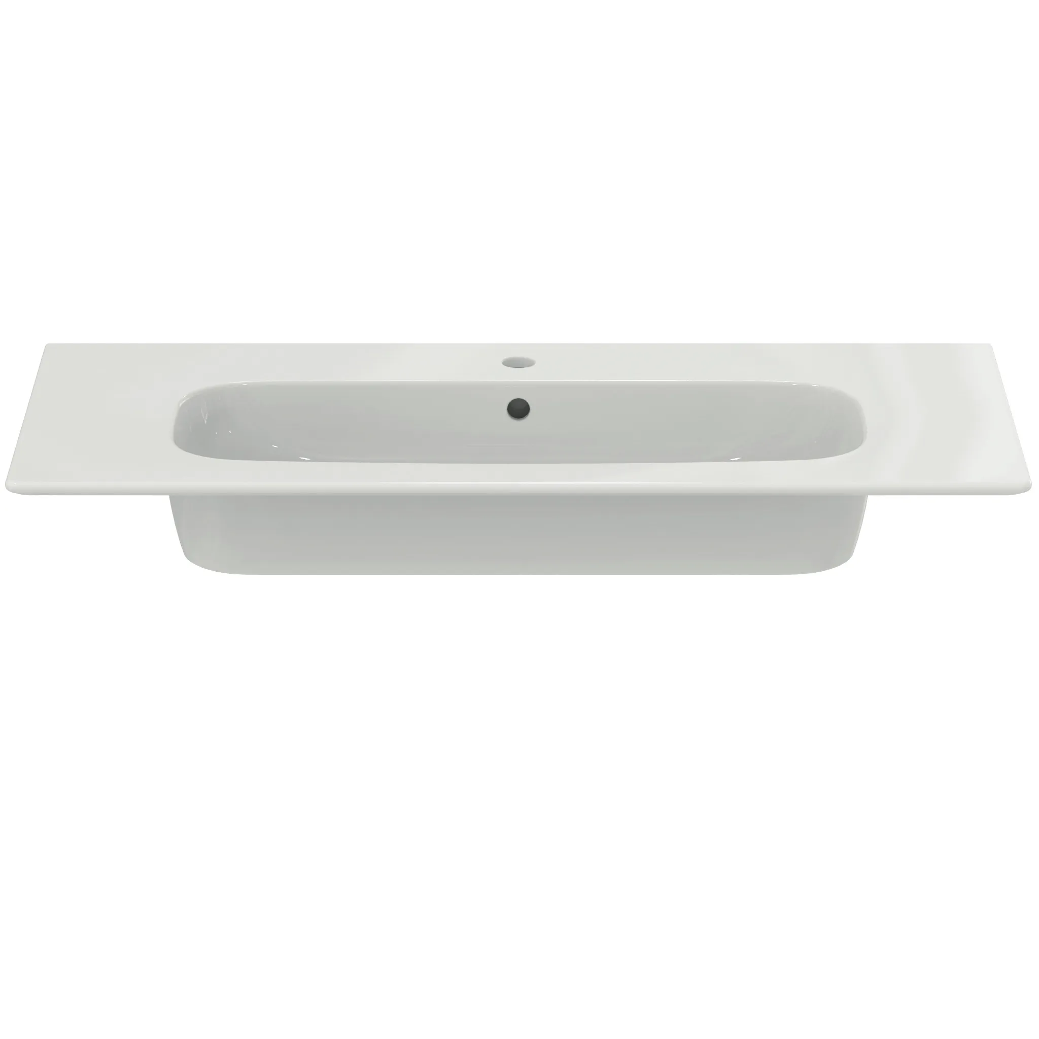 Waschbecken „i.life A“ 104 × 46 × 15,5 cm, Hahnlochposition mittig in Weiß Waschbecken „i.life A“ 104 × 46 × 15,5 cm, Hahnlochposition mittig in Weiß