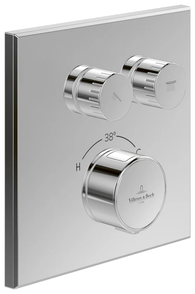 Villeroy & Boch Unterputz-Thermostat Universal Taps & Fittings, eckig, Chrom, 157x66x157 mm, Zweiwege-Mengenregulierung Villeroy & Boch Unterputz-Thermostat Universal Taps & Fittings, eckig, Chrom, 157x66x157 mm, Zweiwege-Mengenregulierung