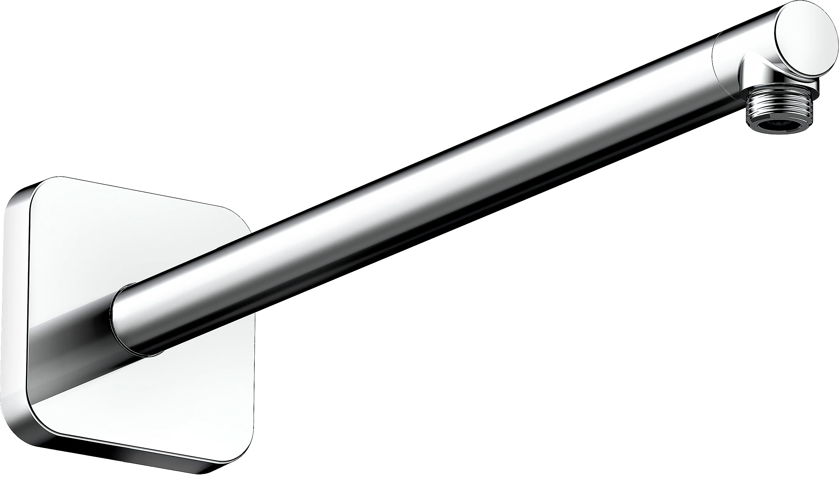 Hansgrohe AXOR ShowerSolutions Brausearm softsquare, Chrom, 390 mm, Aufputzmontage Hansgrohe AXOR ShowerSolutions Brausearm softsquare, Chrom, 390 mm, Aufputzmontage