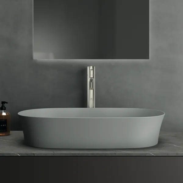 Waschbecken „Ipalyss“ 60 × 38 × 12 cm in Betongrau