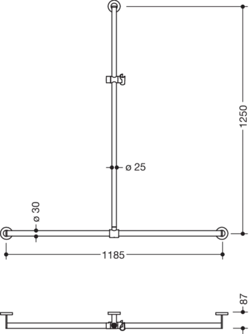 HEWI Haltegriff pulverbeschichtet „System 900“