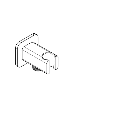 Kludi A-QA Wandanschlussbogen & Br.-halter softedge Stainl. Brushed Nickel PVD