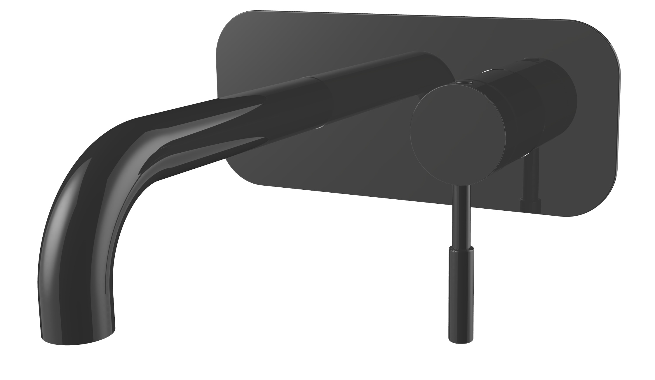 Waschtisch-Wand-Einhandbatterie AqvaDesign - rund - Bausatz Endmontage - Ausladung 220 - 240 mm - mattschwarz Waschtisch-Wand-Einhandbatterie AqvaDesign - rund - Bausatz Endmontage - Ausladung 220 - 240 mm - mattschwarz