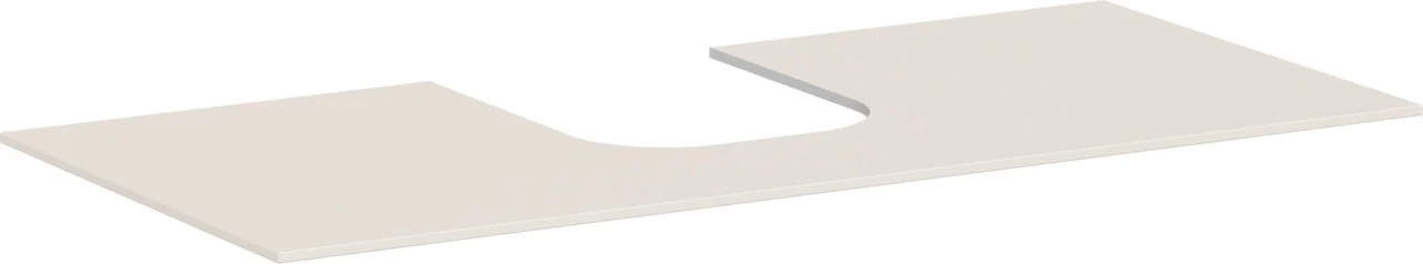 Hansgrohe Xevolos E Konsole Sandbeige Matt, 1.180 x 550 mm, mittiger Ausschnitt für Aufsatzwaschtisch, 10 mm stark