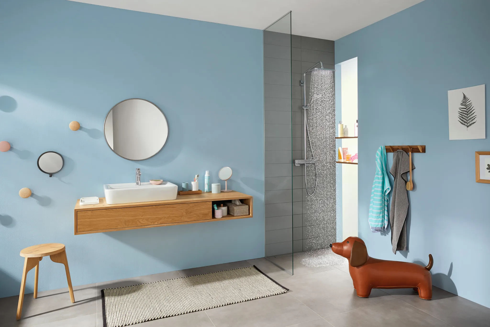 Showerpipe Croma E 280 1jet chrom mit Brausethermostat