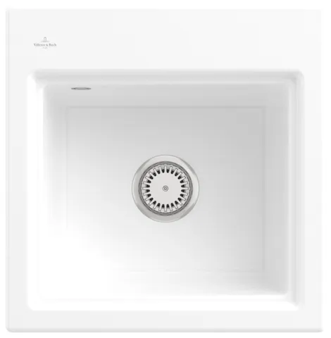 Villeroy & Boch Einbau-Küchenspülbecken „Subway Style“ 50 S 500 × 510 × 220 mm, für Becken rechts in Snow White Villeroy & Boch Einbau-Küchenspülbecken „Subway Style“ 50 S 500 × 510 × 220 mm, für Becken rechts in Snow White
