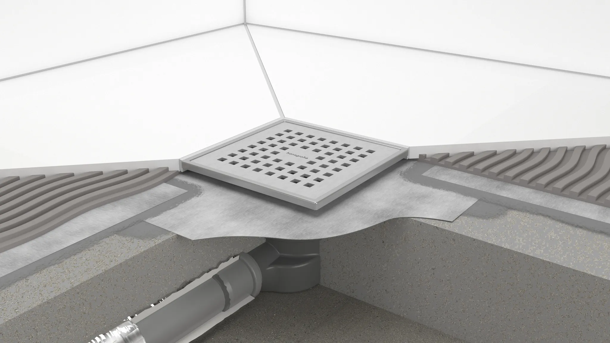 Hansgrohe Duschrinne „RainDrain Point“ in Edelstahl Hansgrohe Duschrinne „RainDrain Point“ in Edelstahl