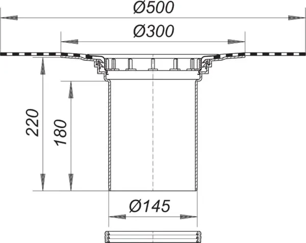 Aufstockelement 550 DallBit S 15 Aufstockelement 550 DallBit S 15
