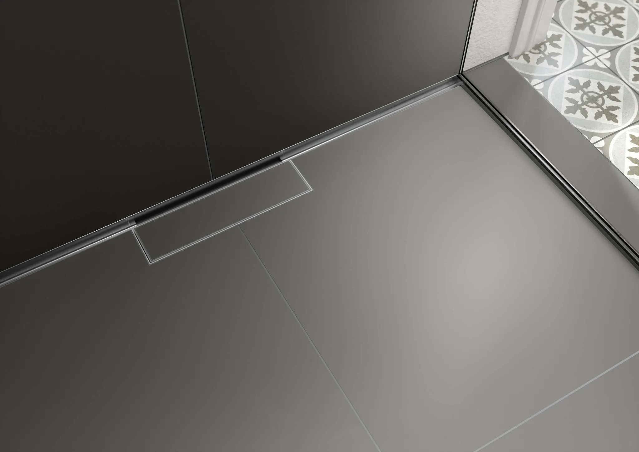 Duschrinne CeraWall Connect, messing matt, 800 - 1200 mm