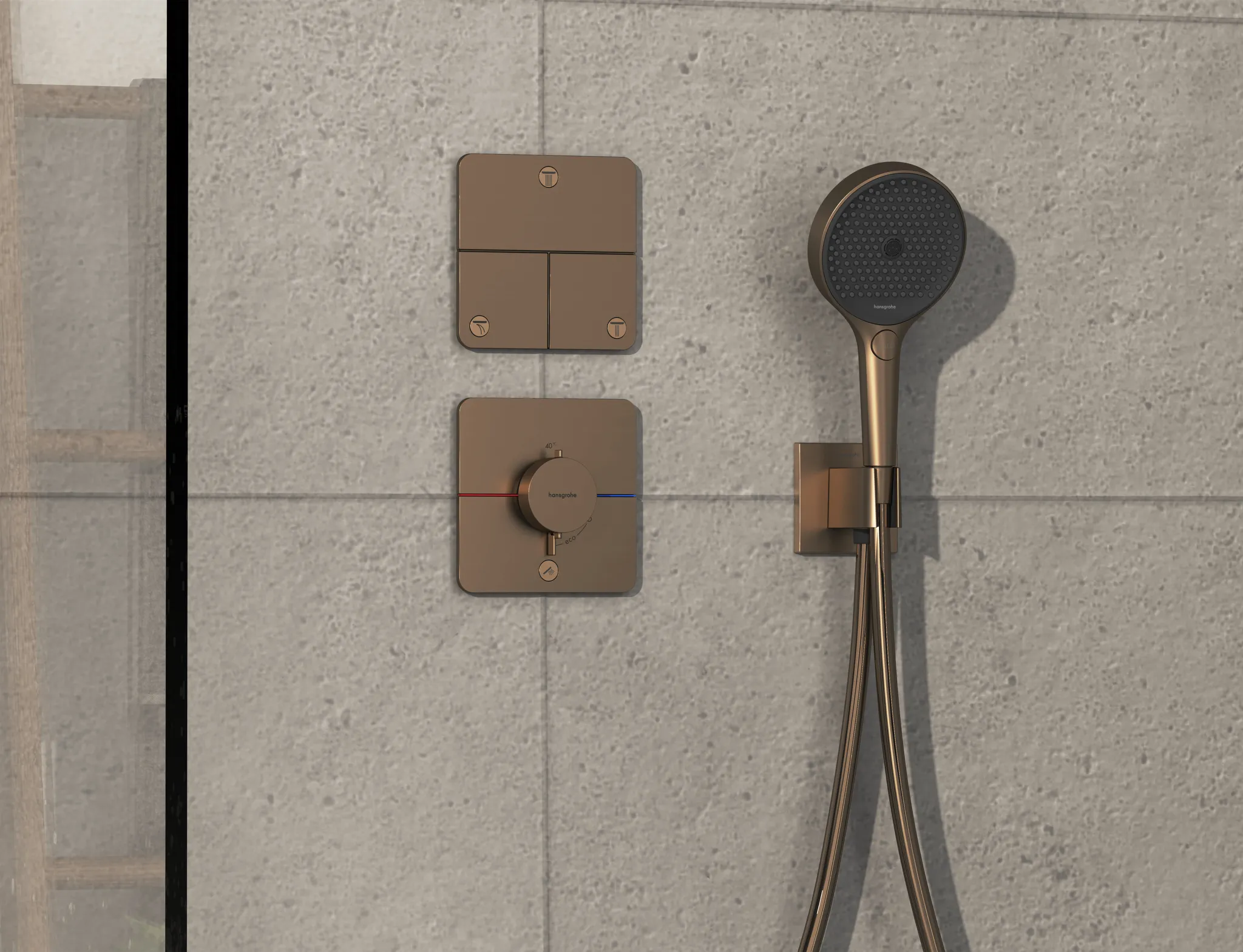 ShowerSelect Comfort Q Thermostat Unterputz für 1 Verbraucher und einen zusätzlichen Abgang Chrom