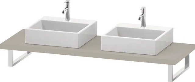 Duravit Konsole „L-Cube“ in Taupe Supermatt