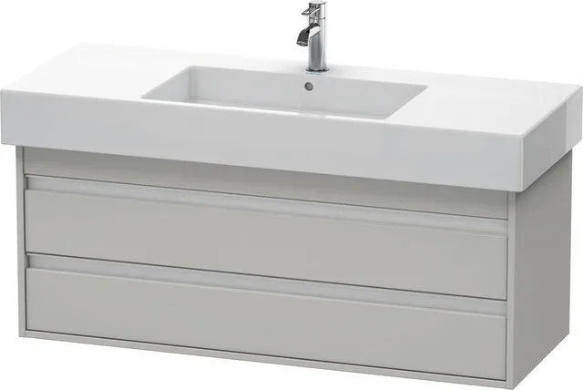 Duravit Waschtischunterschrank wandhängend „Ketho“ 120 × 48 × 45,5 cm Betongrau Matt Duravit Waschtischunterschrank wandhängend „Ketho“ 120 × 48 × 45,5 cm Betongrau Matt