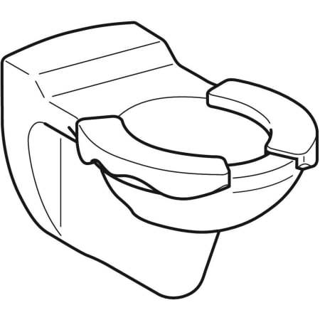 Wand-Tiefspül-WC mit Sitzauflagen „Bambini“ in karminrot