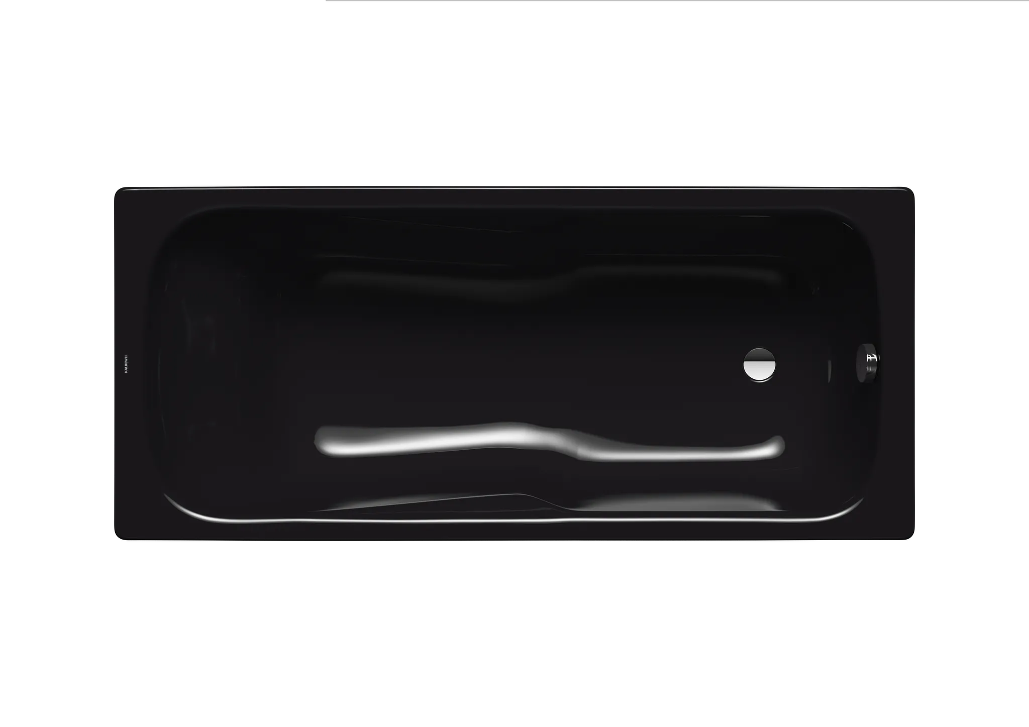 Kaldewei Badewanne „Dyna Set“ rechteck 170 × 75 cm, ohne Grifflochbohrungen in schwarz