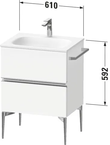 Duravit Waschtischunterschrank „Sivida“ 61 × 59,2 × 47,7 cm Eiche Marmoriert Duravit Waschtischunterschrank „Sivida“ 61 × 59,2 × 47,7 cm Eiche Marmoriert