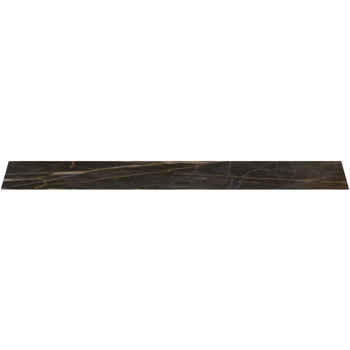 Waschtischplatte Conca, aus Keramik, 1587x373x6mm, Marmor Noir Desir