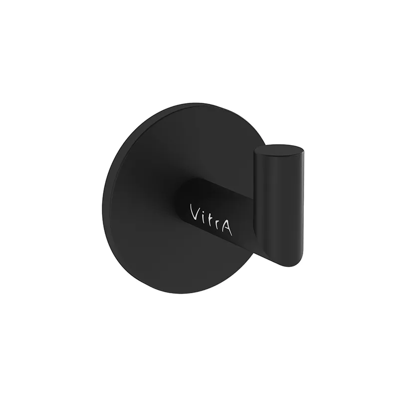 VitrA Origin Handtuchhaken rund d: 6 cm Wandmontage Ausladung 6 cm Schwarz Matt