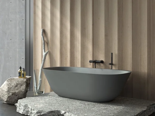 Villeroy & Boch freistehende Badewanne Theano Grau 1750 x 800 x 506 mm