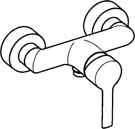 HansaRONDA Einhebelmischer Brausebatterie DN15 Chrom