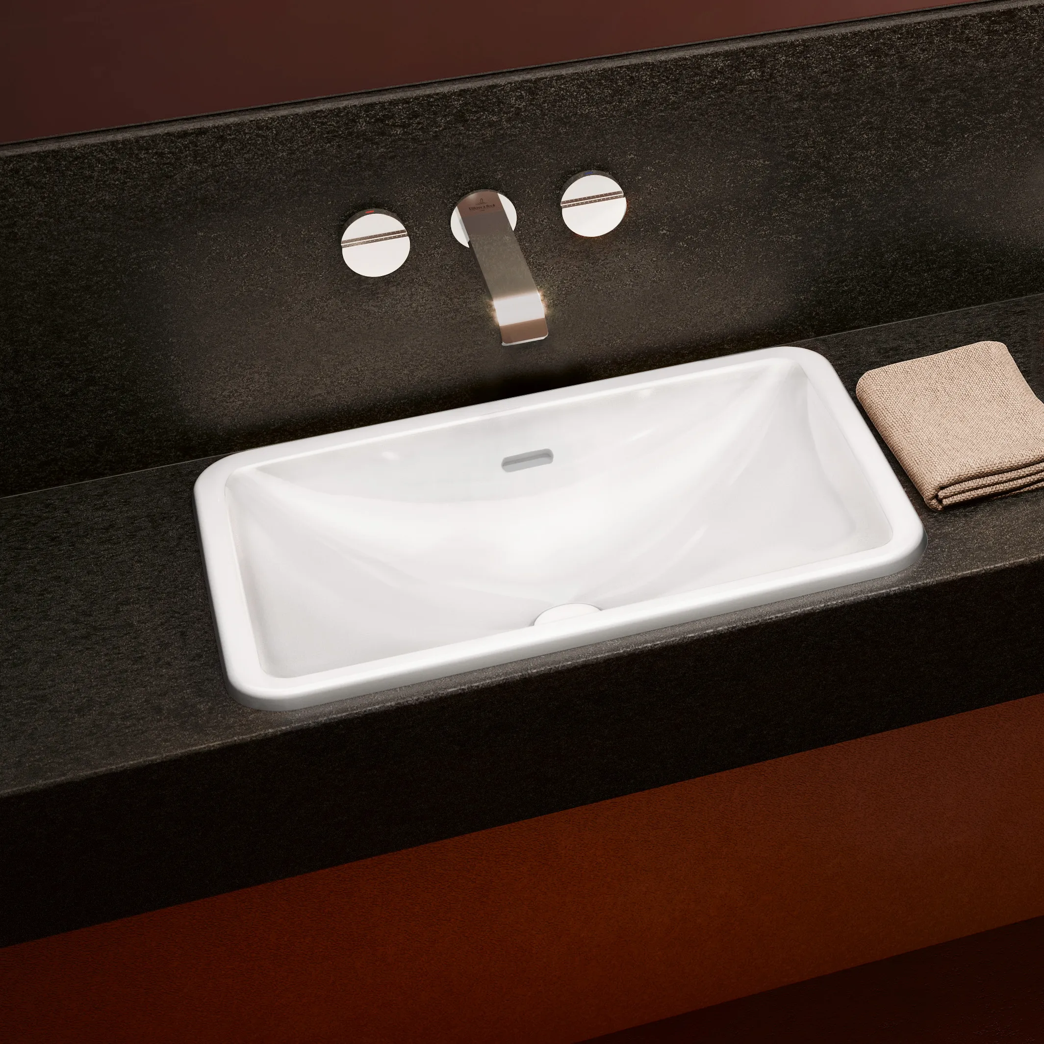 Villeroy & Boch Einbauwaschtisch aus TitanCeram „Loop & Friends“ ohne Hahnlochbohrung, ⌀ mm, ohne Hahnlochbohrung in Weiß Alpin Villeroy & Boch Einbauwaschtisch aus TitanCeram „Loop & Friends“ ohne Hahnlochbohrung, ⌀ mm, ohne Hahnlochbohrung in Weiß Alpin
