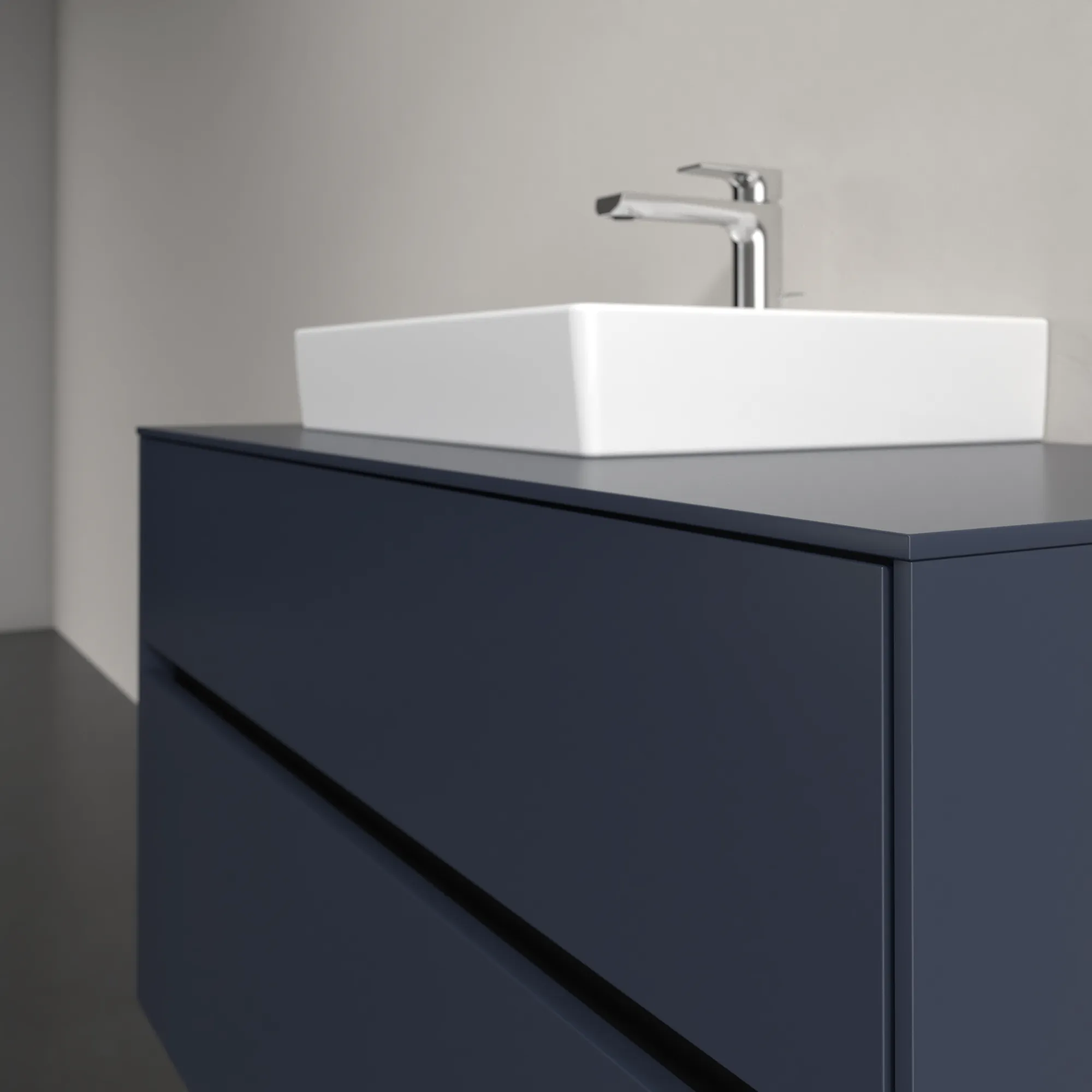 Villeroy & Boch Waschbeckenunterschrank Collaro C01400 Marine Blue 1000x500mm Eckig mit SoftClosing und 2 Auszügen Villeroy & Boch Waschbeckenunterschrank Collaro C01400 Marine Blue 1000x500mm Eckig mit SoftClosing und 2 Auszügen