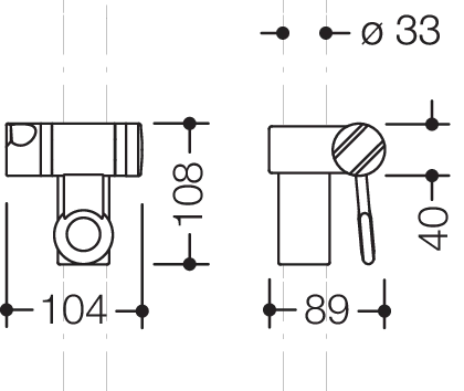 Brausehalter 8,9 cm in Apfelgrün