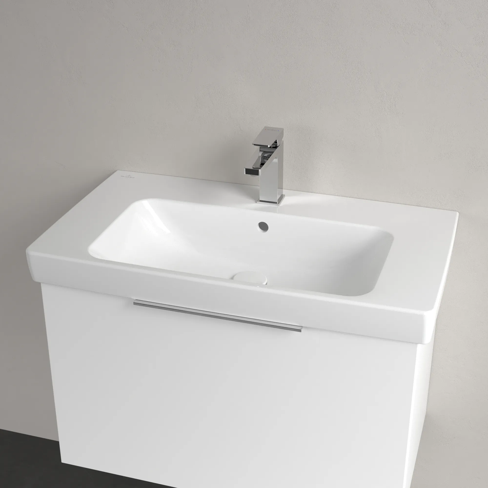 Villeroy & Boch Waschbecken „Architectura“ 800 × 455 × 165 mm, ohne Hahnlochbohrung, für Becken mittig