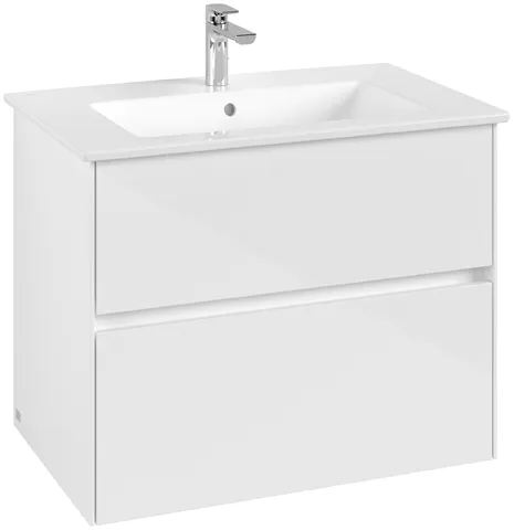 Villeroy & Boch Waschtischunterschrank „Collaro“ 761 × 610 × 480 mm Glossy White, ohne Beleuchtung, für Becken mittig Villeroy & Boch Waschtischunterschrank „Collaro“ 761 × 610 × 480 mm Glossy White, ohne Beleuchtung, für Becken mittig