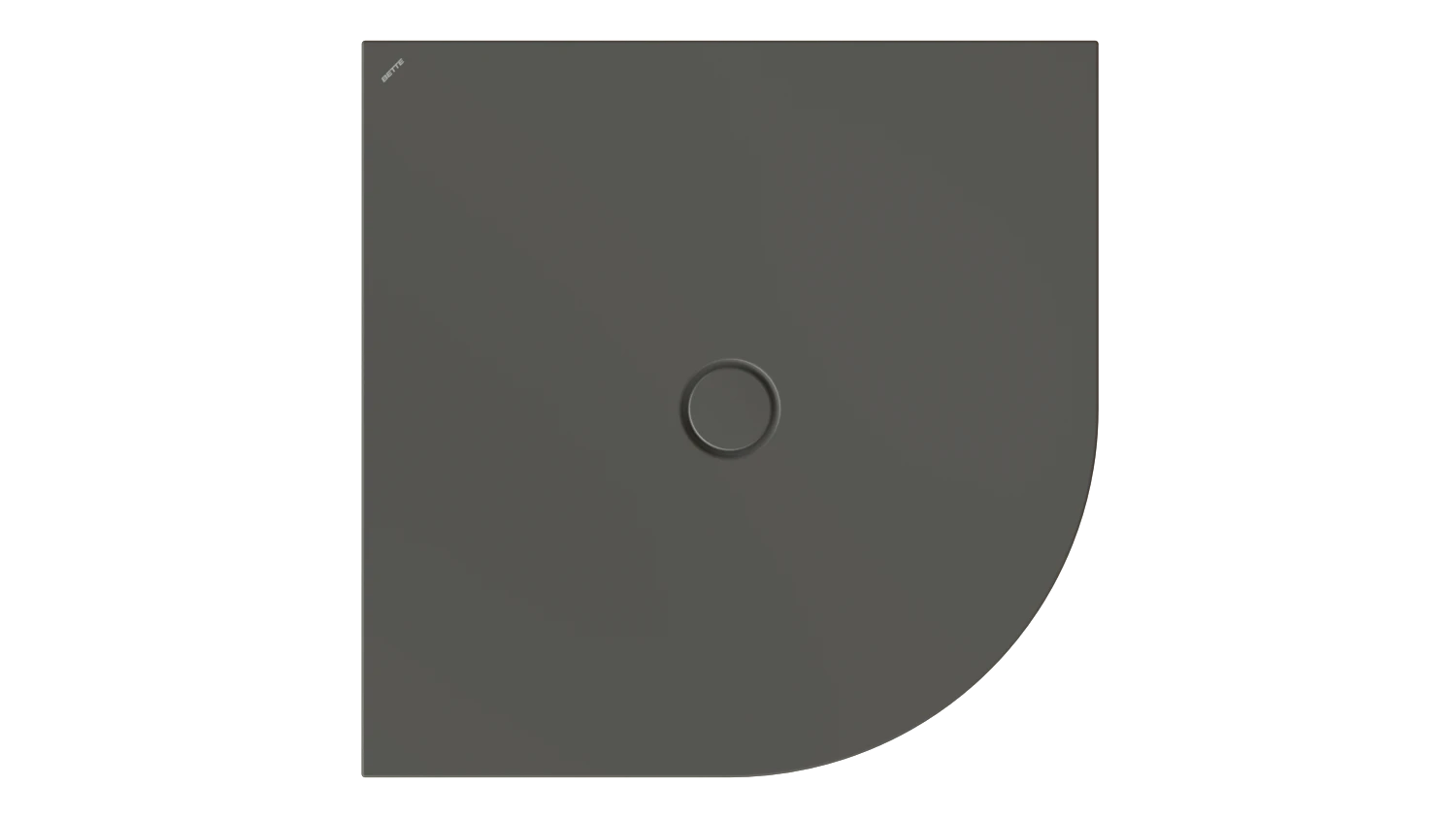 Bette viertelkreis Duschwanne „BetteFloor Corner“ 100 × 100 cm in Anthracite
