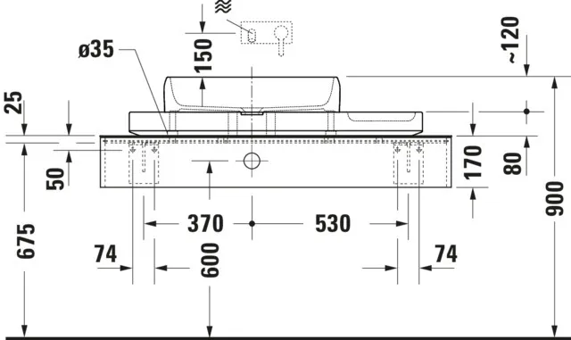 Duravit Aufsatzwaschtisch inkl. Natursteinkonsole „Qatego“ 100 × 41 × 90 cm in Weiß Hochglanz Duravit Aufsatzwaschtisch inkl. Natursteinkonsole „Qatego“ 100 × 41 × 90 cm in Weiß Hochglanz