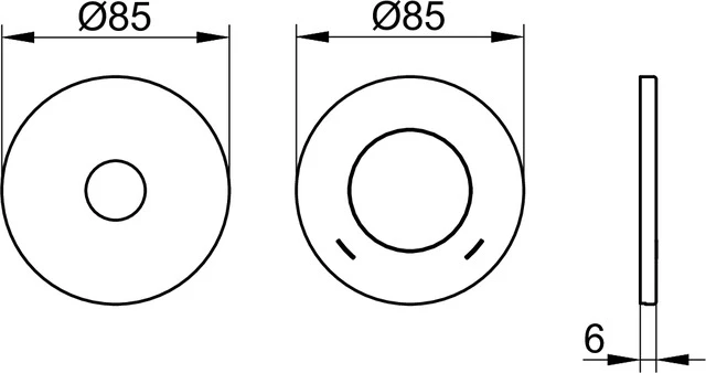 Plan blue Rosetten-Set passend zu 53916 85 mm, rund verchromt Plan blue Rosetten-Set passend zu 53916 85 mm, rund verchromt