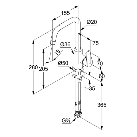 PURE & SOLID WaschtischEHM seitl. Bed. ohne Ablaufgarnitur chrom PURE & SOLID WaschtischEHM seitl. Bed. ohne Ablaufgarnitur chrom
