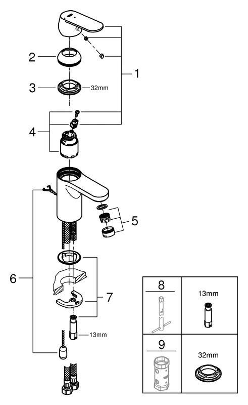 Einhand-Waschtischbatterie Eurosmart Cosmopolitan 23378, S-Size, Einlochmontage, versenkbare Kette, Energie-Spar-Funktion Mittelstellung kalt, chrom Einhand-Waschtischbatterie Eurosmart Cosmopolitan 23378, S-Size, Einlochmontage, versenkbare Kette, Energie-Spar-Funktion Mittelstellung kalt, chrom