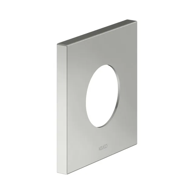 KEUCO IXMO Wandrosette Übergröße für Ventile und Thermostat-Brausearmatur Unterputz für Ab- u. Umstellventil, eckig 105 x 105 mm Edelstahl-finish