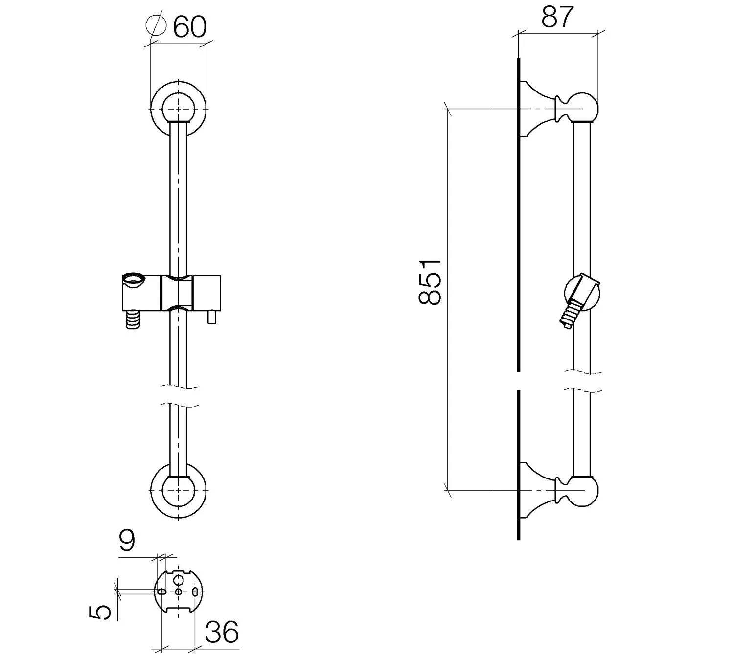 Duschgarnitur ohne Handbrause MADISON Chrom 26413370 Duschgarnitur ohne Handbrause MADISON Chrom 26413370