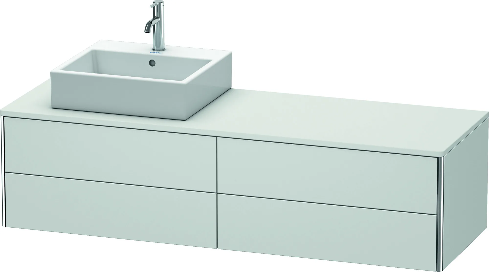 Duravit Waschtischunterschrank wandhängend „XSquare“ 160 × 40 × 54,8 cm Weiß Seidenmatt Duravit Waschtischunterschrank wandhängend „XSquare“ 160 × 40 × 54,8 cm Weiß Seidenmatt