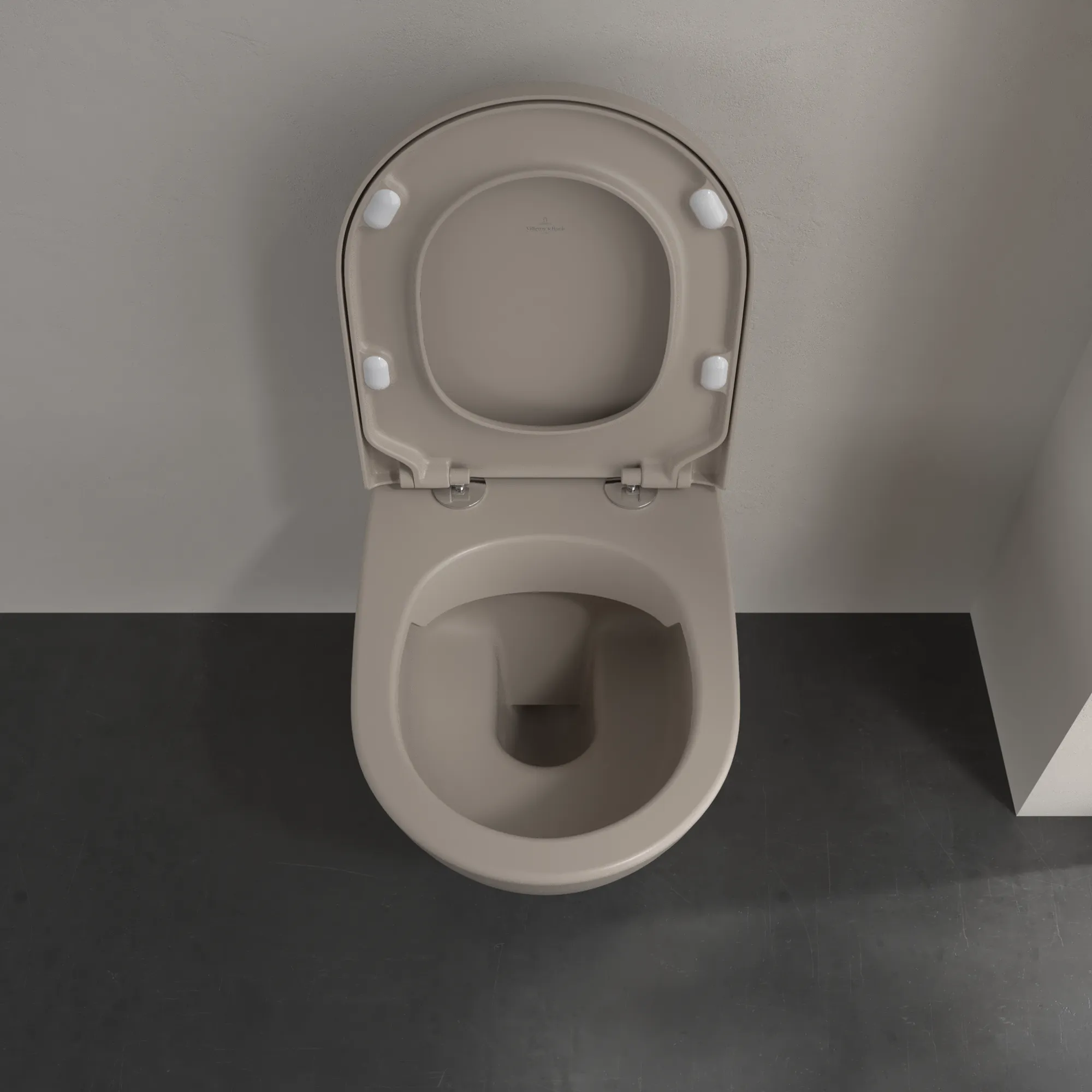 Wand-Tiefspül-WC DirectFlush „Subway 2.0“ 37 × 36,5 × 56 cm in Almond, ohne Spülrand, Abgang waagerecht