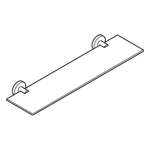 Glasablage Essentials 40799_1, Material Glas/Metall, 530 mm, chrom Glasablage Essentials 40799_1, Material Glas/Metall, 530 mm, chrom