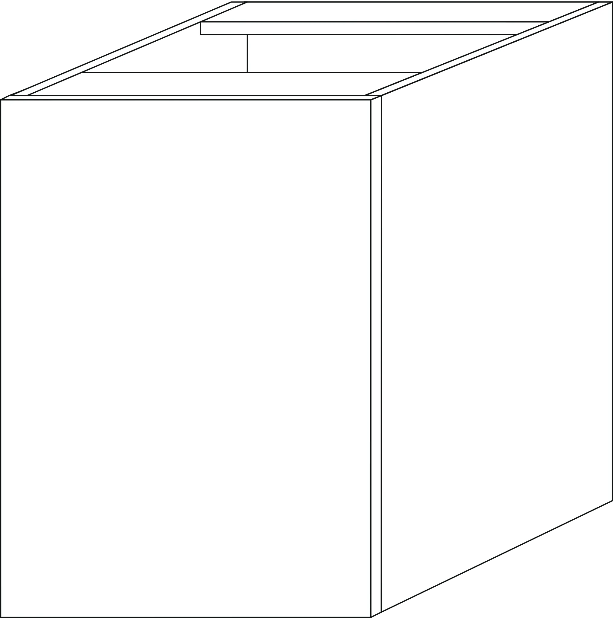 Anbau-/Solitärschrank mit Tür A: links 2morrow (P133222L) 510x350x420