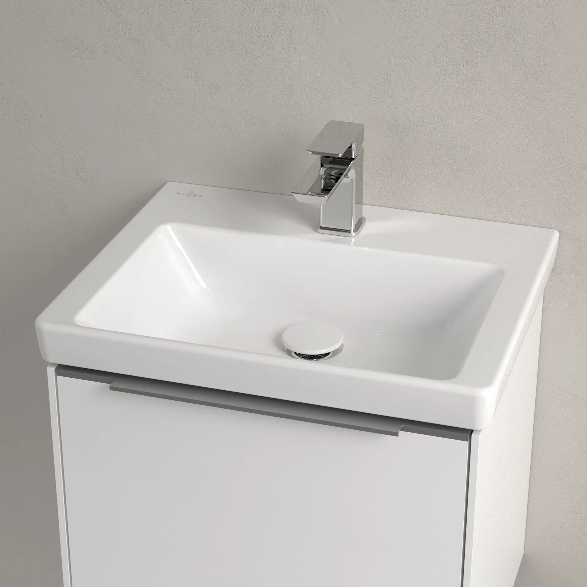 Villeroy & Boch Handwaschbecken für Montage mit Möbel „Subway 3.0“ 500 × 400 × 145 mm, mit Hahnlochbohrung, Hahnlochposition mittig in Weiß Alpin Villeroy & Boch Handwaschbecken für Montage mit Möbel „Subway 3.0“ 500 × 400 × 145 mm, mit Hahnlochbohrung, Hahnlochposition mittig in Weiß Alpin