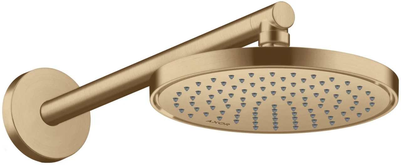 Hansgrohe AXOR ShowerSolutions Kopfbrause 220 1jet EcoSmart Brushed Bronze, 220 mm, verstellbarer Winkel, abnehmbar zur Reinigung, G 1/2 Anschluss