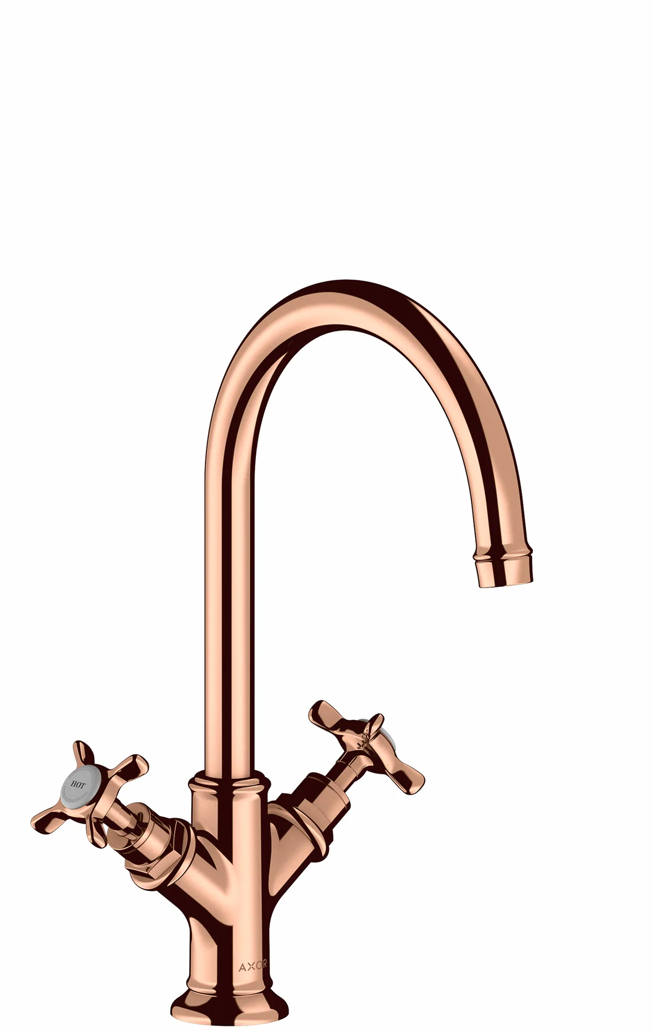 Hansgrohe AXOR Montreux 2-Griff Waschtischarmatur, Polished Red Gold