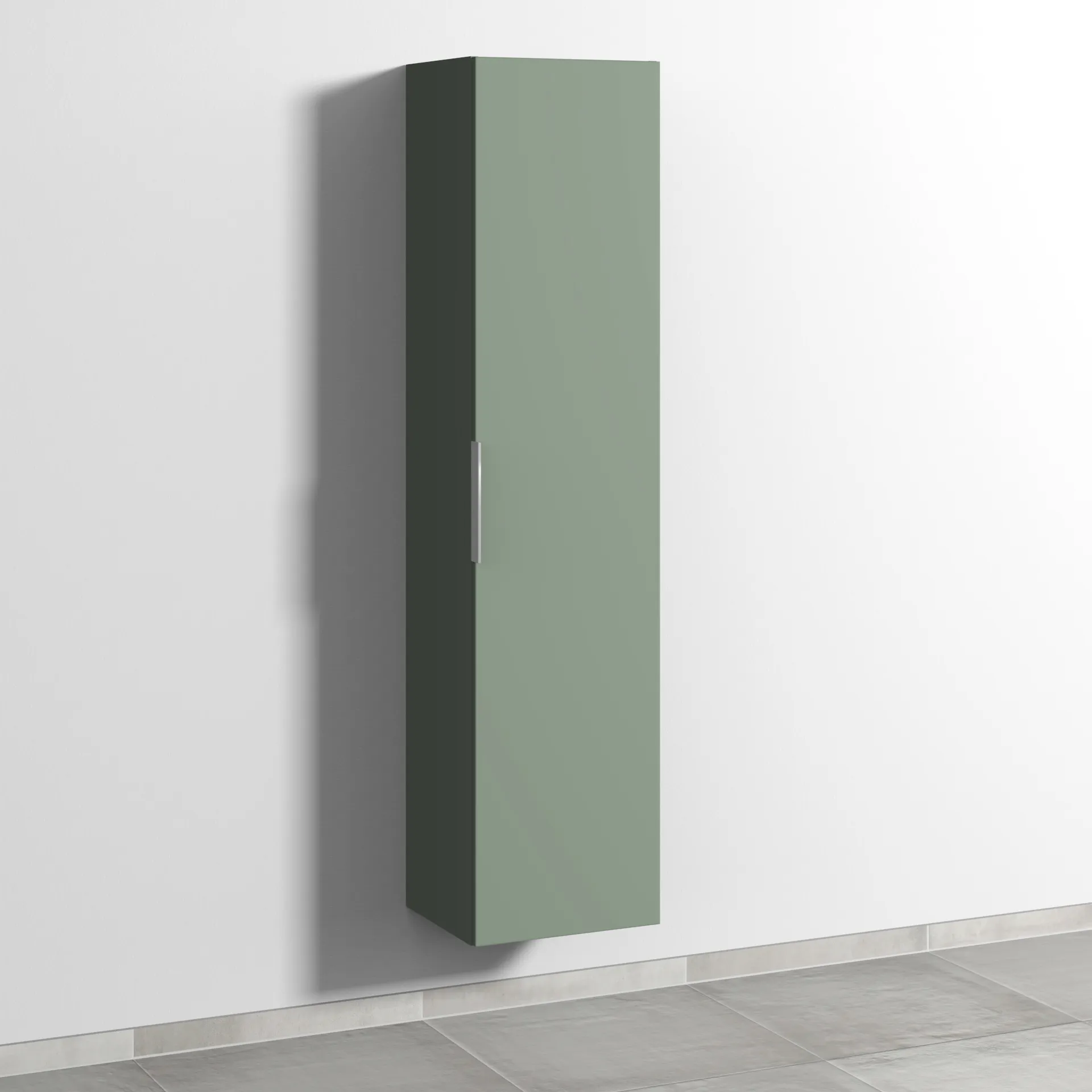 Sanipa Hochschrank „3way“ 400 × 1700 × 345 mm Anschlag rechts, in Soft-Green, Anschlag rechts