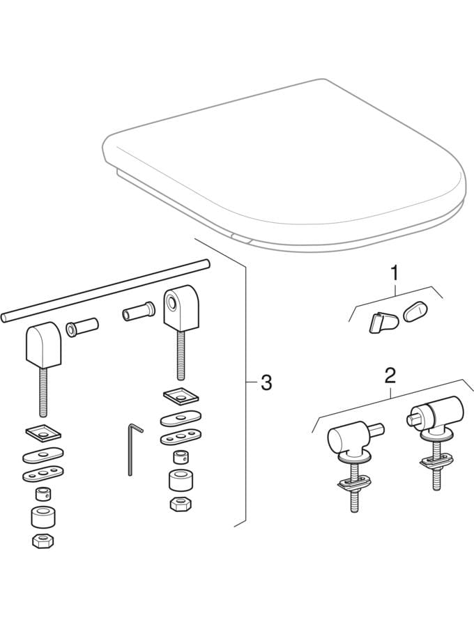 Wand-Flachspül-WC „Renova Comfort Square“ 39 × 36 × 70 cm mit Spülrand