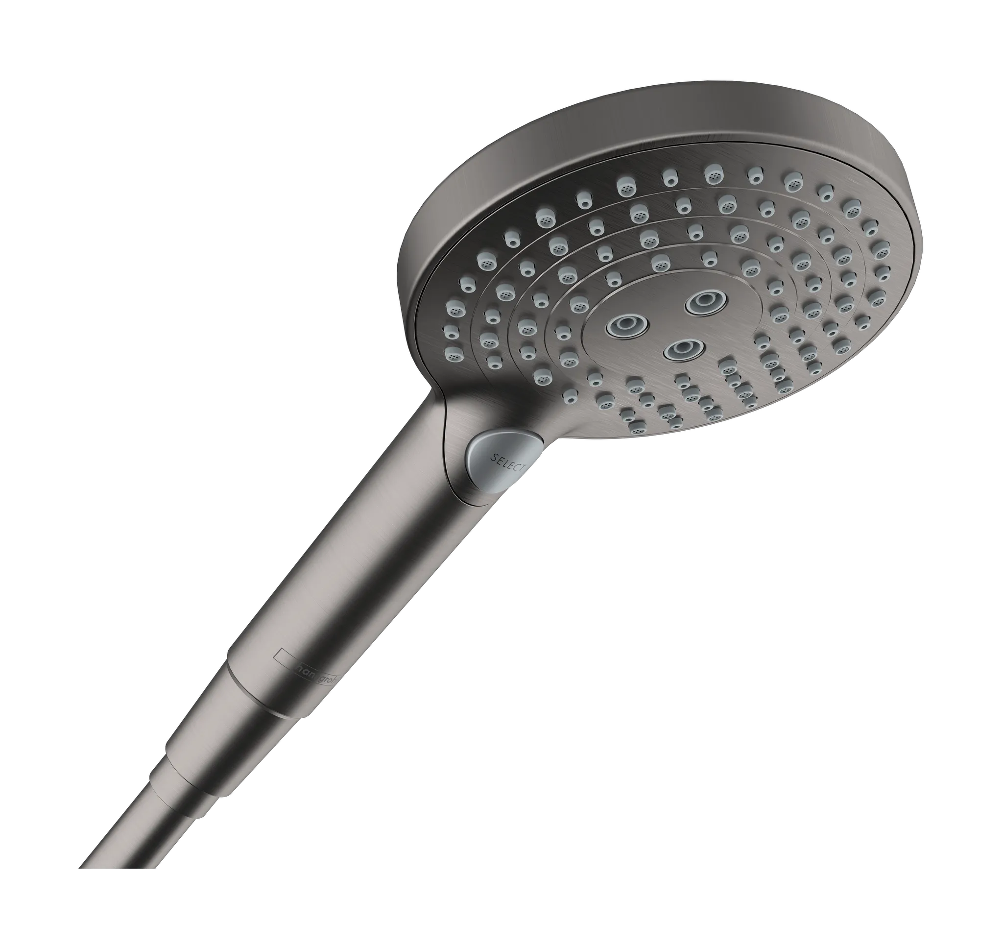 Hansgrohe Handbrause Raindance Select S 120, 3jet PowderRain BBC, 125 mm Brausekopfgröße, Brushed Black Chrome Hansgrohe Handbrause Raindance Select S 120, 3jet PowderRain BBC, 125 mm Brausekopfgröße, Brushed Black Chrome