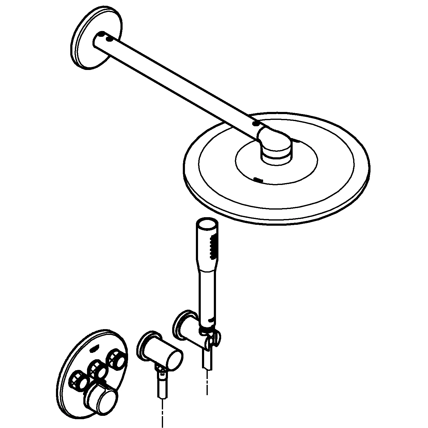 Grohe SmartControl Mischer 34709 rund mit 3 ASV chrom Grohe SmartControl Mischer 34709 rund mit 3 ASV chrom
