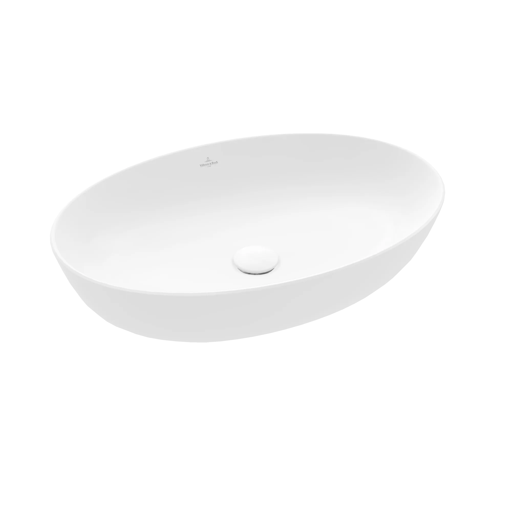 Villeroy & Boch Artis Aufsatzwaschbecken 610x410mm Oval Stone White CeramicPlus