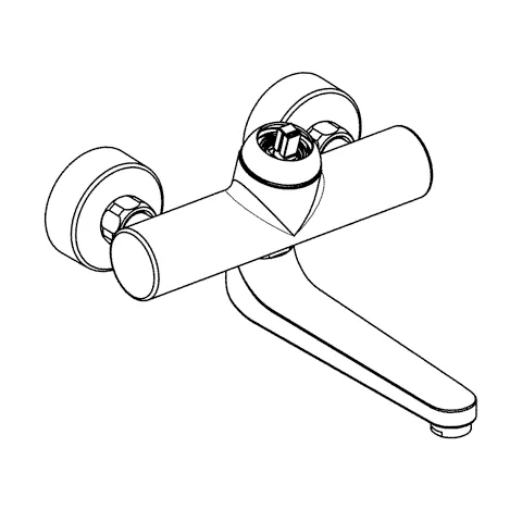 Kludi PROVITA Wandarmatur-EHM DN 15, Einhandmischer chrom Kludi PROVITA Wandarmatur-EHM DN 15, Einhandmischer chrom